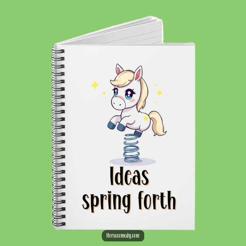 Funny Starry Horse Notebook: Bouncing on Spring Ideas, Great Funny Gift