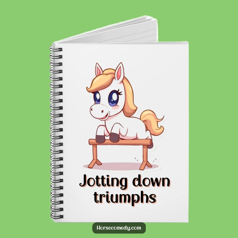 Funny Sparkle Eye Horse Notebook - Playful Leap Journal, Encouraging Funny Gift