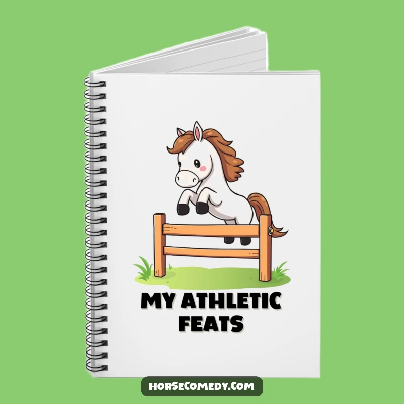 Funny Leaping Horse Fence Notebook: Jot Down Your Energetic Ideas