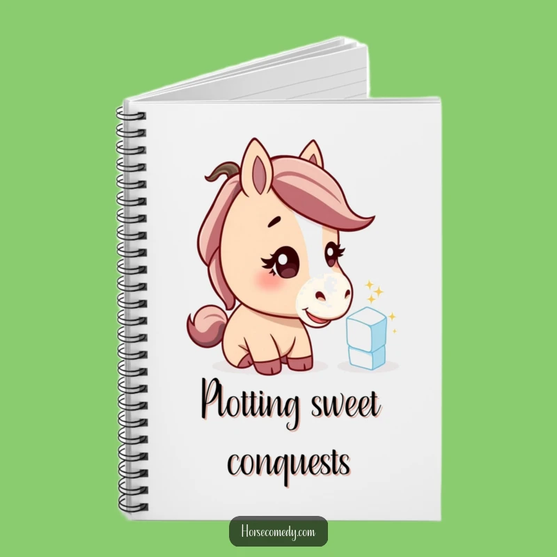 Funny Horse Notebook: Curious Equine Sugar Cube Journal - Gift for Writers
