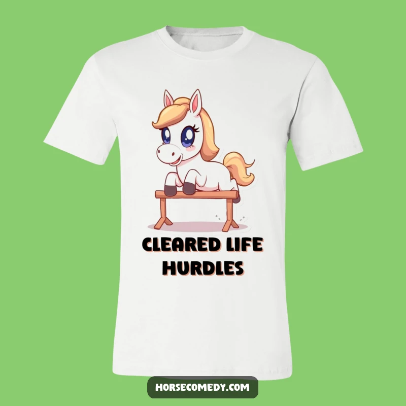 Funny Sparkle Eye Horse T-Shirt - Playful Leap Tee, Great Funny Gift for Riders