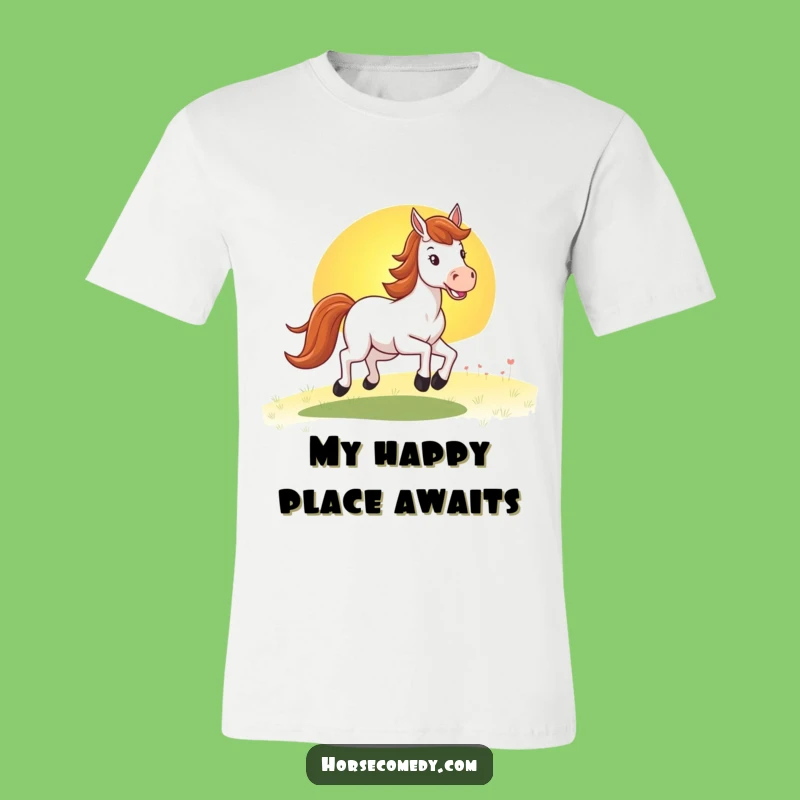 Funny Horse Sunset T-Shirt: Galloping into Adventure, Hilarious Tee for Horse Lovers
