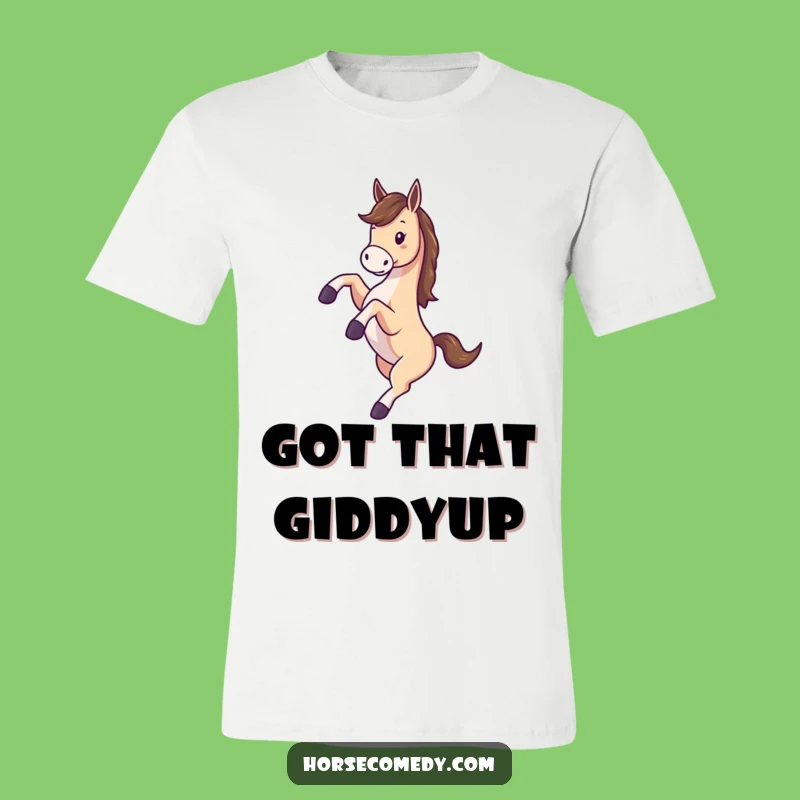 Funny Horse Kicking Legs Spinning T-Shirt - Wearable Equine Comedy