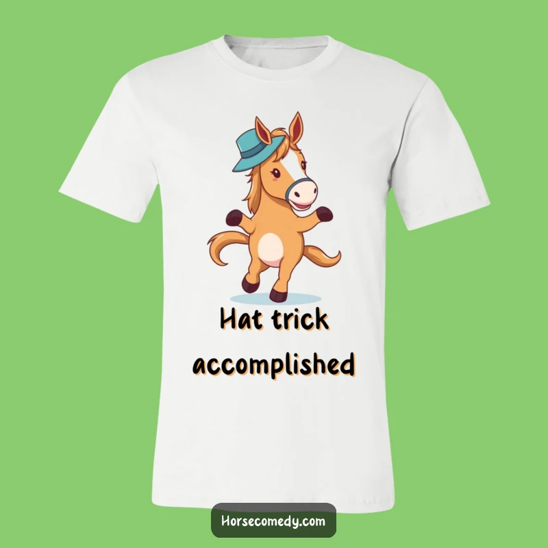 Funny Horse Waltzing Hat T-Shirt: Sophisticated Equine Apparel