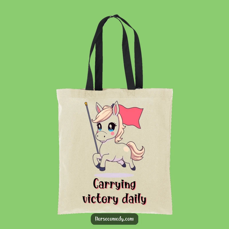 Funny Horse Flag Tote Bag - Carry Your Enthusiasm Everywhere