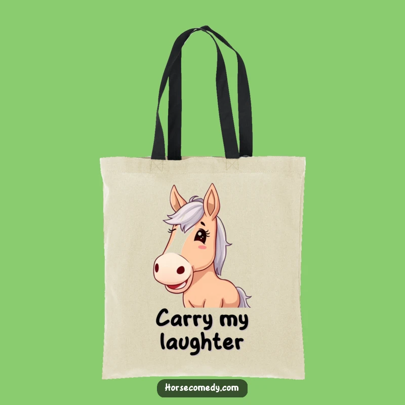 Funny Horse Giggle Tote Bag: Carry Your Joy with Floppy-Eared Charm