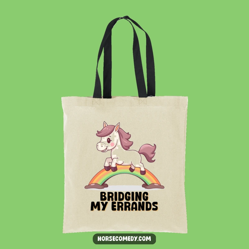 Funny Horse Rainbow Tote Bag: Carry Your Dreams, Hilarious Funny Gift