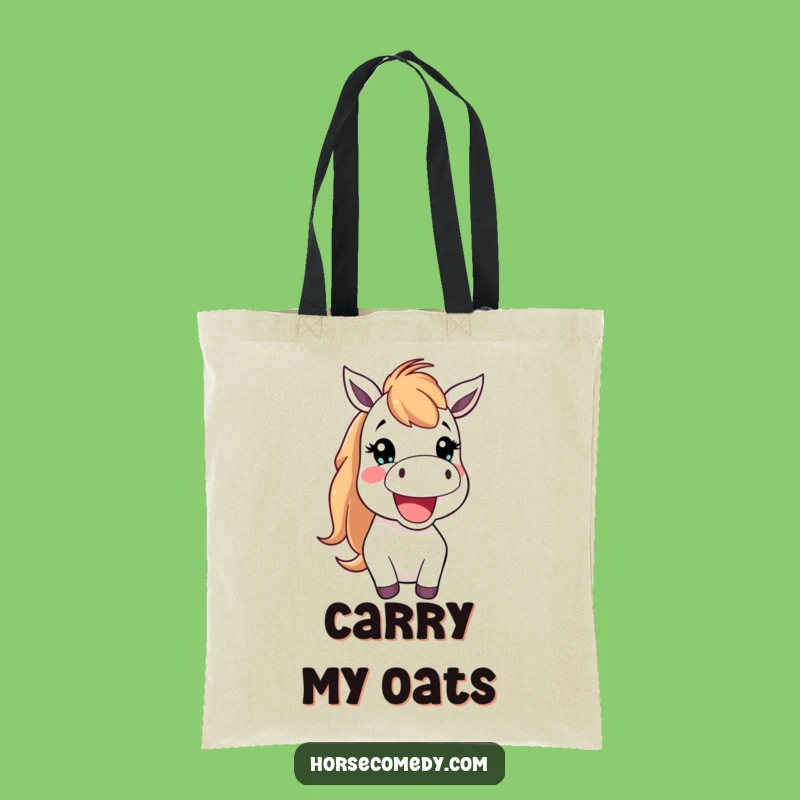 Funny Horse Tote Bag: Cheerful Neigh - Carry Your Love!