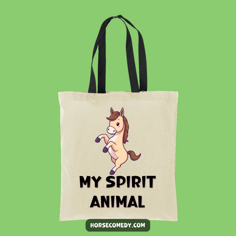 Funny Horse Kicking Legs Spinning Tote Bag - Carry Your Fun Anywhere